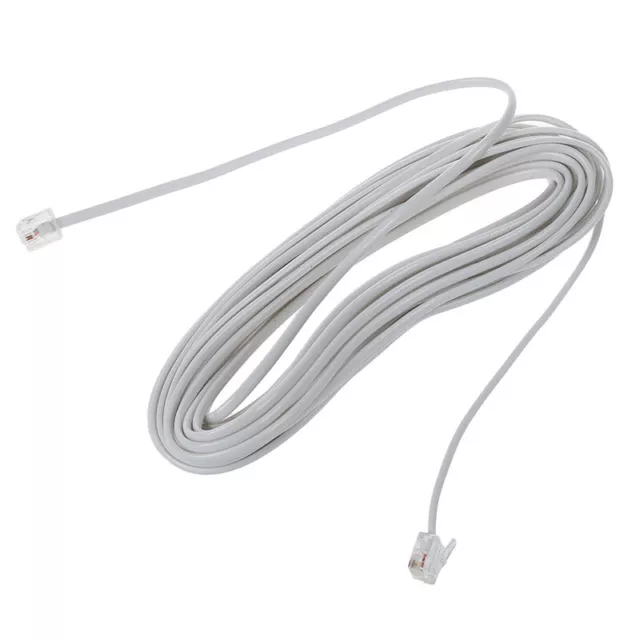 9M 30ft RJ11 6P2C Modular Telephone Phone Cables Wire White D3U52522