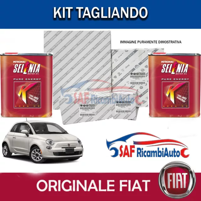 KIT TAGLIANDO FILTRI Originali + Olio Selenia K Fiat 500 1.2 Benzina 51Kw  69Cv EUR 75,00 - PicClick IT