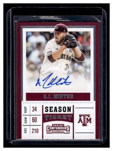 Minter, A.J. - 2017 Elite Extra Edition/Contenders - Autograph