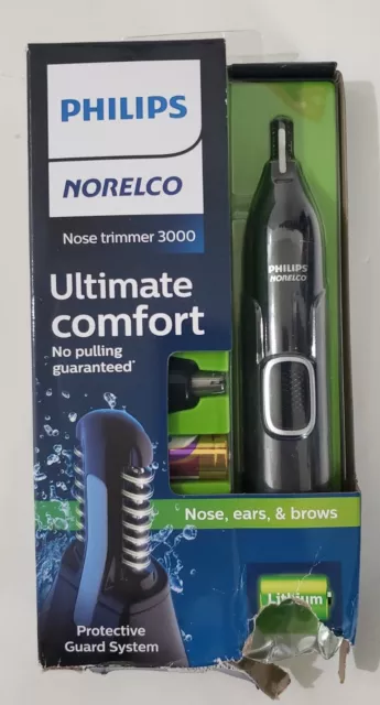 Philips Norelco Nose Trimmer 3000, For Nose, Ears and Eyebrows, Black, NT3600/42