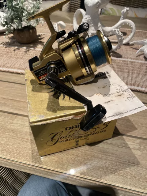 VINTAGE DAIWA GOLD SERIES GS-3 Spinning Fishing Reel Quality Made