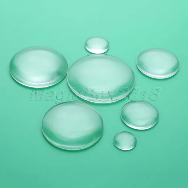 Round Shape Glass Cabochon Transparent Clear Flatback Crystal DIY Jewelry Making