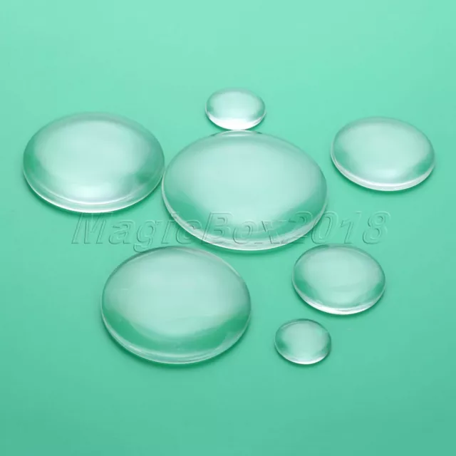 Round Shape Glass Cabochon Transparent Clear Flatback Crystal DIY Jewelry Making