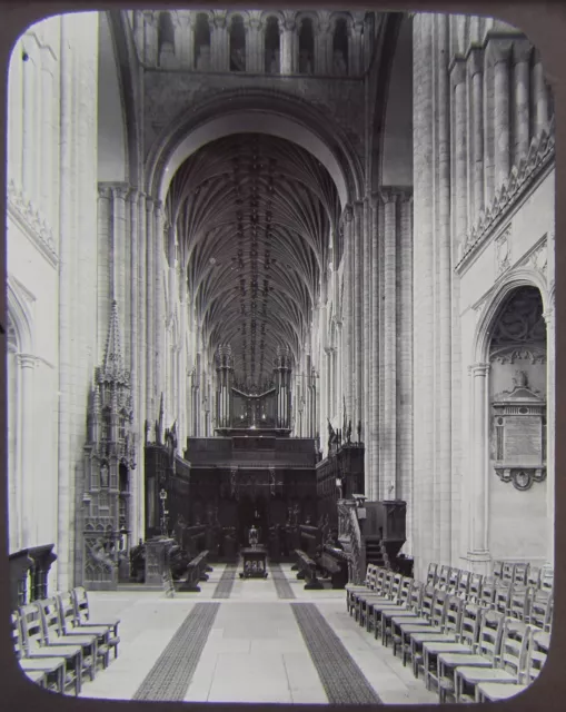 GWW Glas Magic Laterne Rutsche NORWICH KATHEDRAL CHOR C1890 FOTO ENGLAND