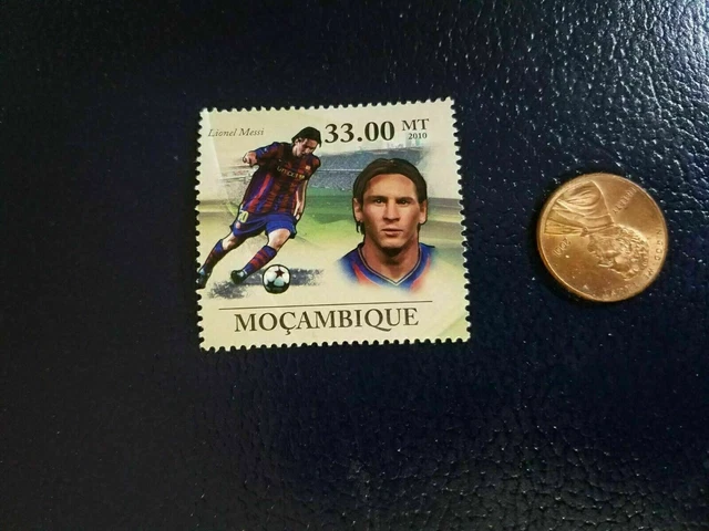 LIONEL MESSI SOCCER Player 2010 Mocambique Perforated Stamp $8.17 ...