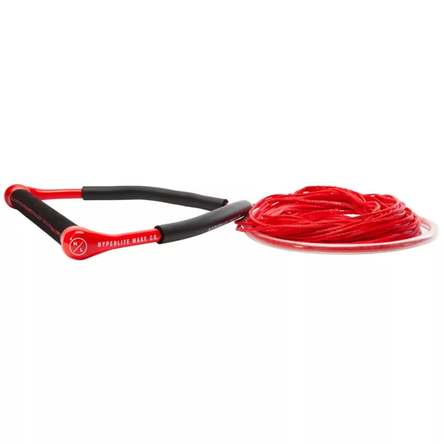 2022 Hyperlite CG Handle with 65ft Maxim Wakeboard Tow Rope - Red