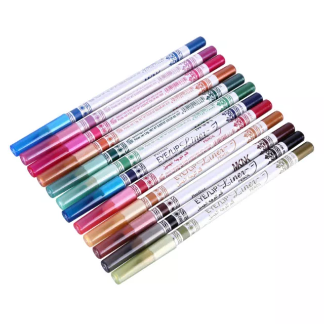 12pcs matte eyeliner pencil Lip Line Pen Eyeshadow Pencil Eye Liner Pencil Set