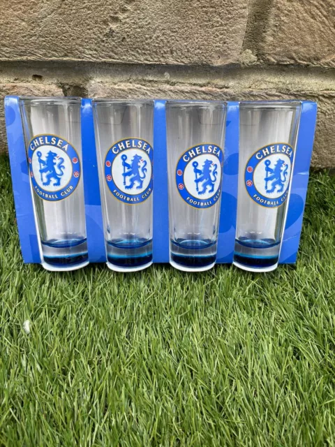 Official Chelsea FC 4x Pack Glory Shot Glasses