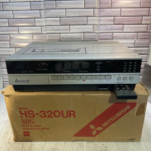MITSUBISHI HS32OUR TOPLOAD VHS Player VCR + Remote/Box For Parts Or