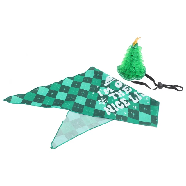 1 Juego Mascota Gorro de Navidad y Bandana, Cabecero Ligero Perro,