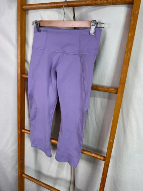 Lorna Jane Activewear Leggings Pants Womens Extra Small Purple 3/4 Length 3