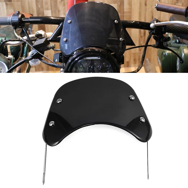 Headlight Windshield Windscreen Universal For 5-7'' Round Headlamp Motor Black