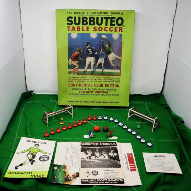 VINTAGE 1970S SUBBUTEO THE FOOTBALL GAME 'CONTINENTAL' CLUB EDITION TABLE  SOCCER £69.99 - PicClick UK
