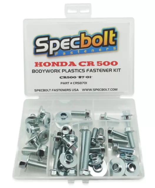 Honda CR500 Full Body & Plastics Bolt Kit "87-01" Fenders Shrouds Seat #CR58701