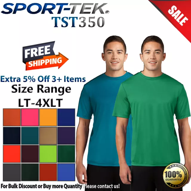 Sport-Tek TST350 Mens Big & Tall Short Sleeve Dri-Fit Peformance Workout T-Shirt