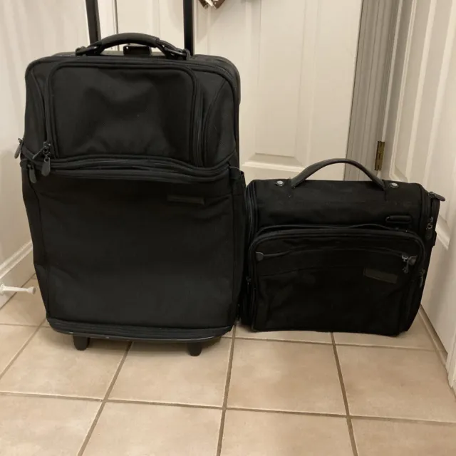 Briggs & Riley  22" Essential Expandable Roll Carry-On Suitcase & Messenger Bag