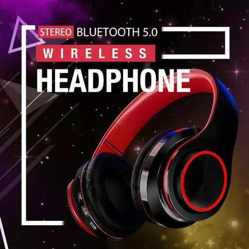 Bluetooth 5.0 Wireless Earphones Foldable Headset Stereo Headphones Headset