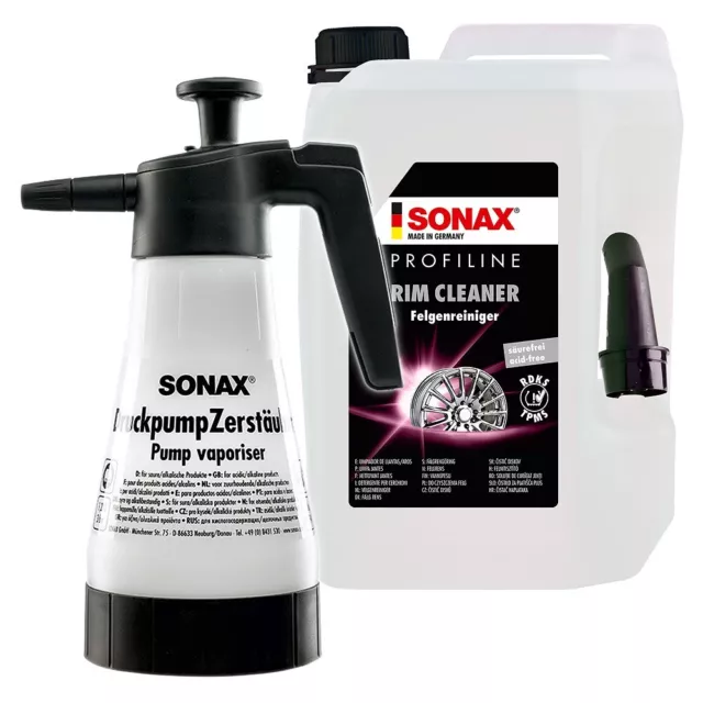 5 L Liter Sonax Profiline Felgenreiniger Säurefrei + Druckpumpzerstäuber