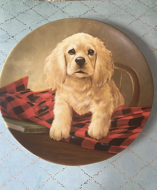 "Shirt Tales” The Cocker Spaniel Collector Plate LYNN KAATZ - 1988 - Knowles