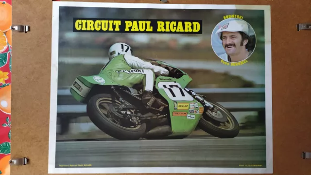 Affiche Officiel Circuit Paul Ricard Yvon Duhamel Annee 1974