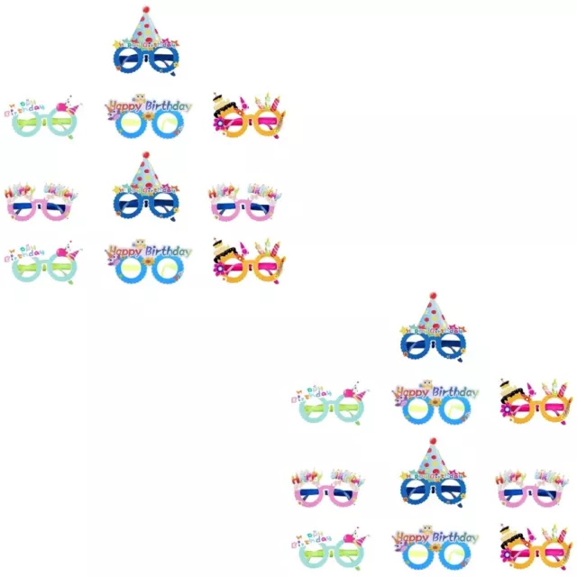 20 piezas decoraciones navideñas gafas de cumpleaños gafas divertidas pastel