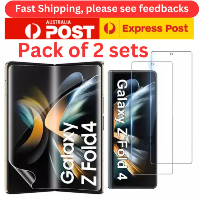 For Galaxy Z Fold 5 4 3 Tempered Glass Screen Protector Case Friendly