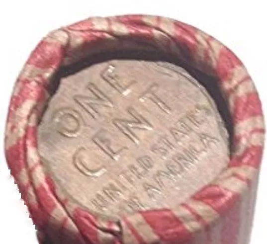 Wheat Penny Roll of Older Cents Crimped Sealed with silver 1891 Seated Dime #60 2