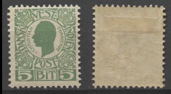 No: 122984 - DANISH WEST INDIES - "CHRISTIAN" - AN OLD 5 BIT STAMP - MH!!