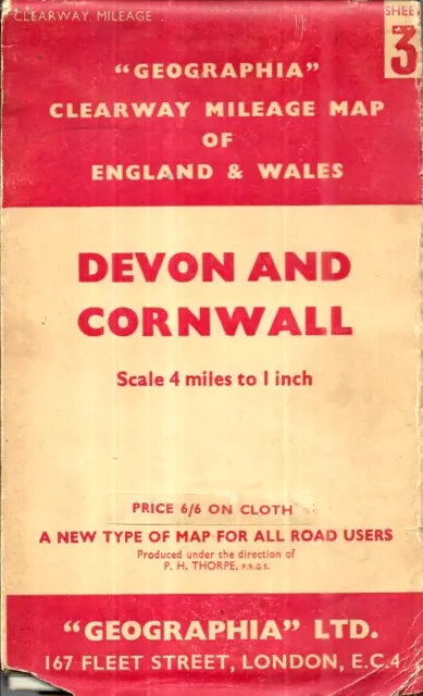 Devon and Cornwall folding map by Geographia