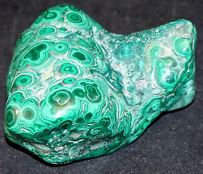 Top Quality 1 lb 13 oz Polished Bull's Eye Malachite from the Congo