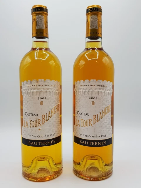 Lot de 2 x LA TOUR BLANCHE 2009 - Sauternes - Robert Parker 96/100