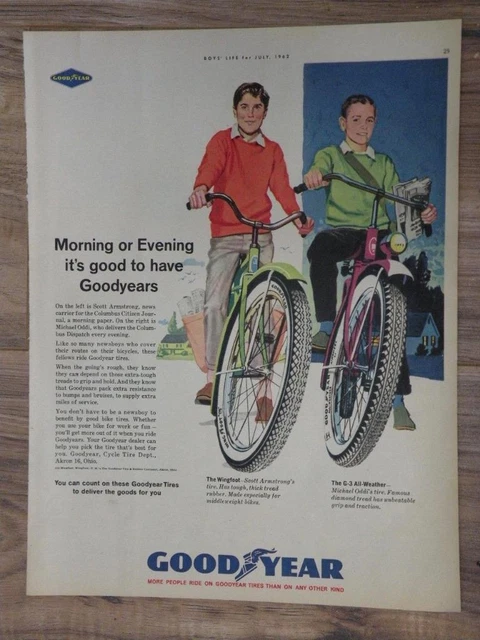 Magazine Ad* - 1962 - Goodyear Bicycle Tires - Scott Armstrong/Mike Oddi