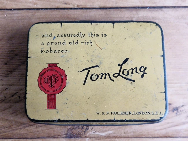 VINTAGE TOM LONG Grand Old Rich Collectable Tobacco Tin 100mm x 75mm £10.80 
