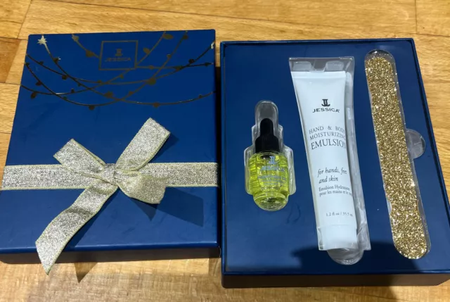 Jessica Phänomen Öl Hand & Körper Feuchtigkeitsspendende Emulsion & Nagelfeile Geschenkset B42
