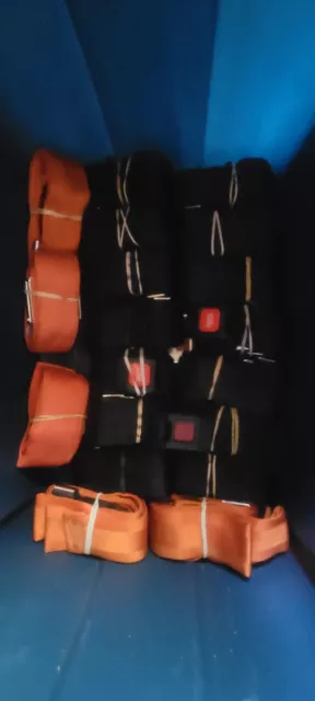 LOT OF 110 Medical Stretcher Cot Backboard Straps, Some Ferno & Morrison Medical