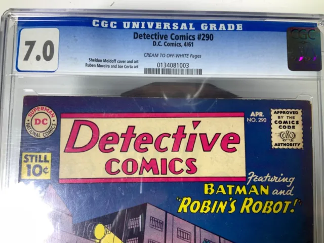 Detective Comics #290 Batman Robot Robin  CGC 7.0 graded  DC Joker VF