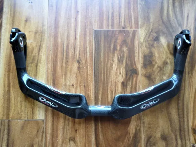 Oval A921 Carbon Aero Base Bar Bullhorn TT Tri 40cm w/ Integrated Brake Levers