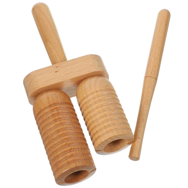 Wood Block Music Instrument Percussion Rhythm Blocks Double Boom