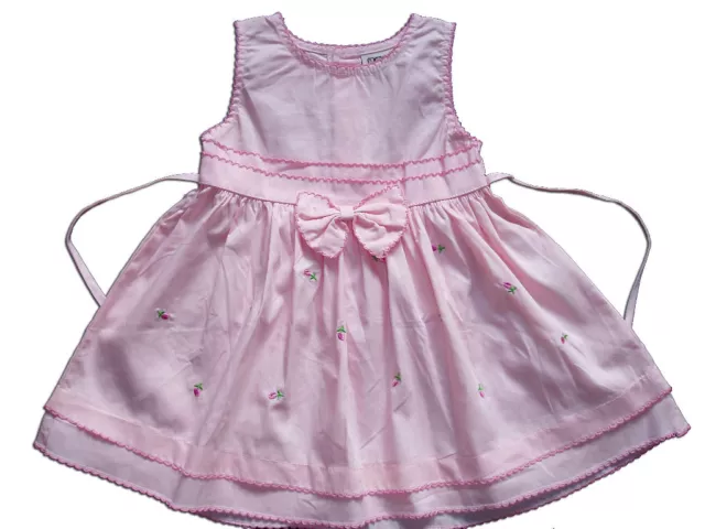 Baby Girls Summer Dress Party Pink Yellow White 3 6 9 12 18 Months