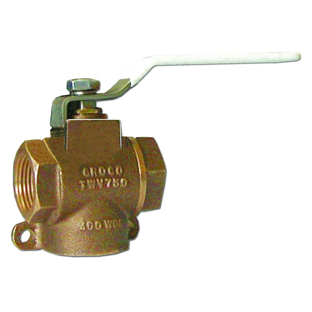 Groco Twv-750 3/4" Npt Bronze 3-Way Valve