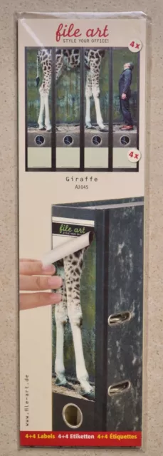 FILE ART Ordneretiketten Ordner Etiketten Rückenschilder selbstklebend Giraffe