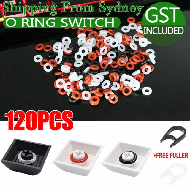 O-Ring Keycap Rubber Keyboard O Rings Switch Dampeners Cherry MX Key Stem 120 Pc