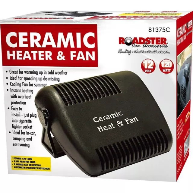 Car Heater 12v Volt Heater Car Van Ceramic Heater & Fan