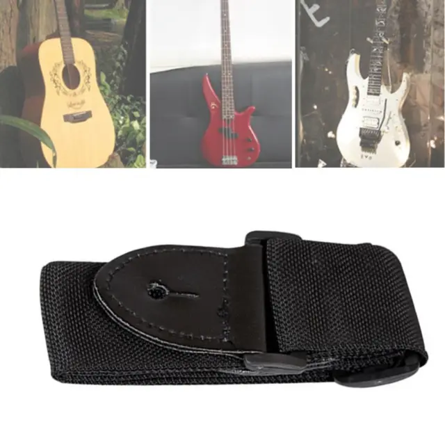 Nylon Guitar Strap For Acoustic Electric Bass Adjustable Nylon Soft Bl Belt O2J1