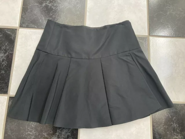 NWT 100% AUTH Red Valentino Pleated Black Skirt Sz 44/06