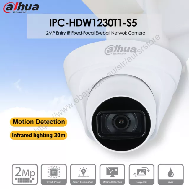 Dahua 2MP Entry 1080P IR Fixed-Focal Eyeball IP Camera IP67 IPC-HDW1230T1-S5