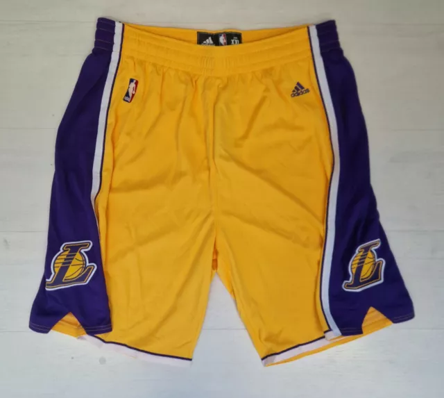 C5/13 Adidas Basket Los Angeles Lakers Pantaloncini Shorts  D29228