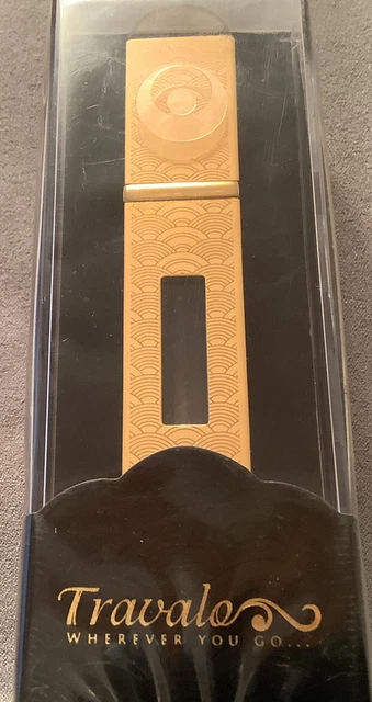 Atomizador de perfume recargable Travalo dorado nuevo y en caja