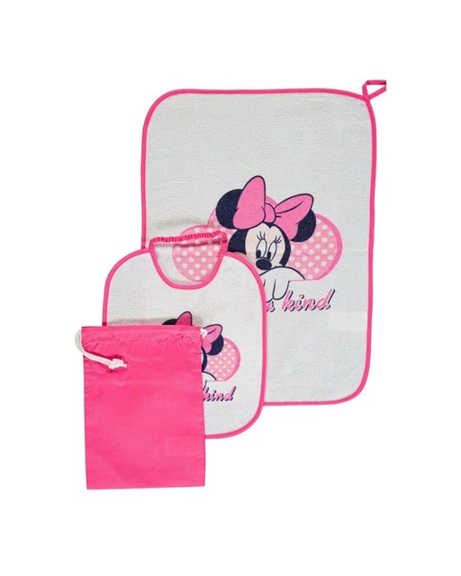 Set Asilo Disney Minnie Cotone e Plastica Confezione 3 Pezzi WX2015