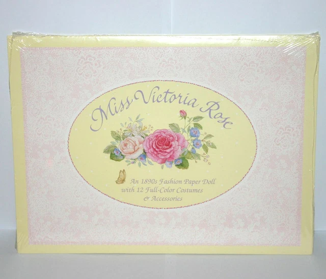 VINTAGE MISS VICTORIA Rose 1890s Fashion Paper Doll Set 12 Costumes